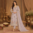 Moove hand embroidered A-line dupatta suit