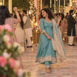 Light Blue Embroidered Anarkali Suit with Dupatta Set