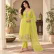 Lime Green Embroidered Dupatta Suit