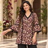 Maroon Floral Farshi Cord Set