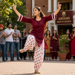 Maroon Farshi Salwar Set for Women with Heart Print Farsi Salwar
