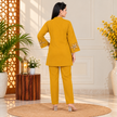 Yellow Woolen Cord Set