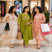 Olive green A-line cotton kurta set for women with embroidered kurta and straight-fit pants
