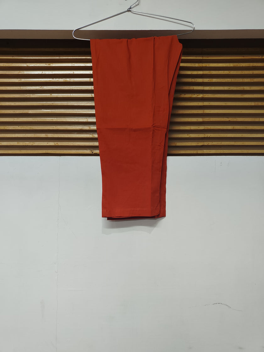 Orange A Line Kurta Set