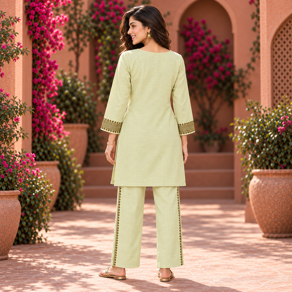 Pista Lemon Tree Embroidered Cord Set