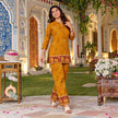 Mustard Geometry Red Bordered Co-ord Set