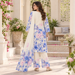Sky Blue Satin Farshi Set with Dupatta