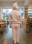 Peach Cream Night Suit With Pockets