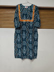Teal Blue Printed Dupatta Suit