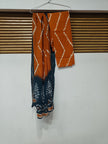 Teal Blue Printed Dupatta Suit