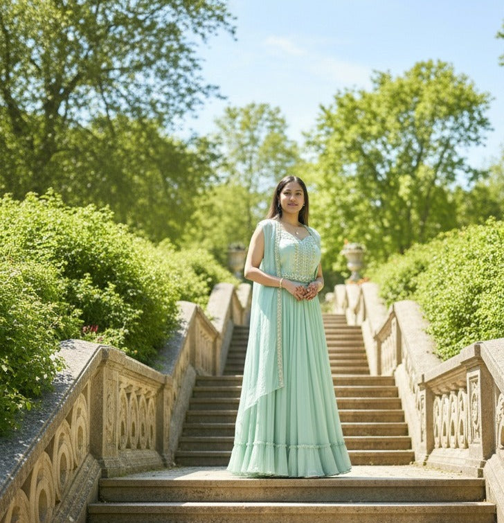 Anarkali with Shrug