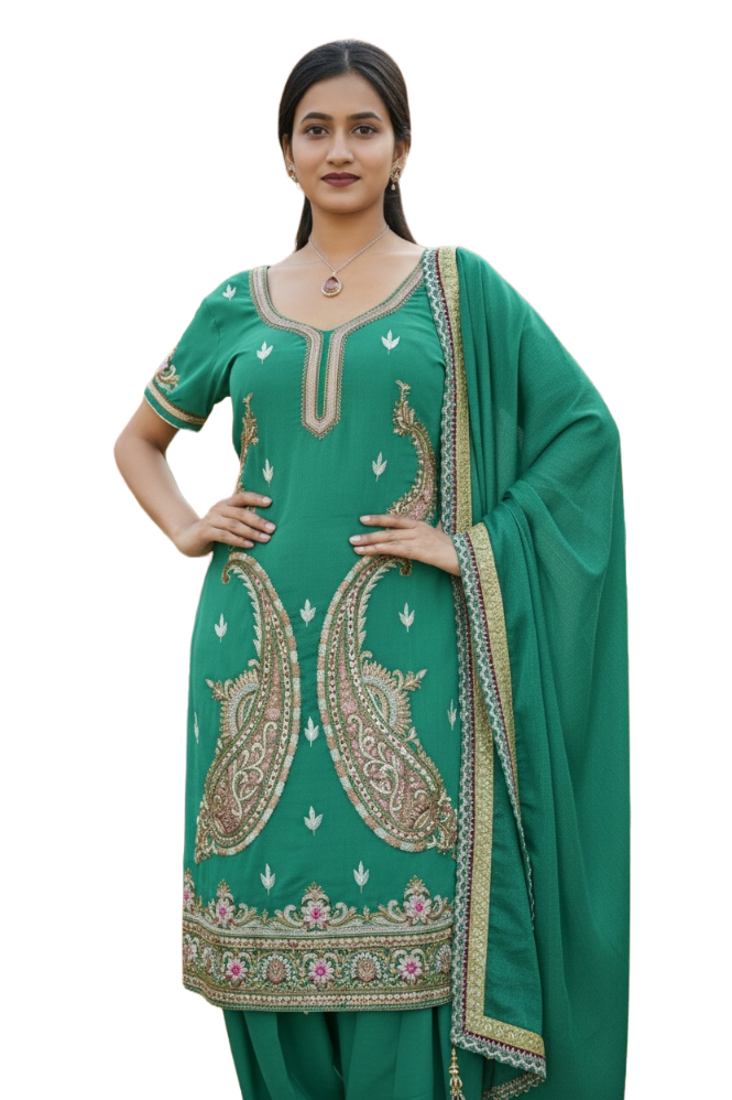 Dark Green Salwar Suit (Pre-Loved)