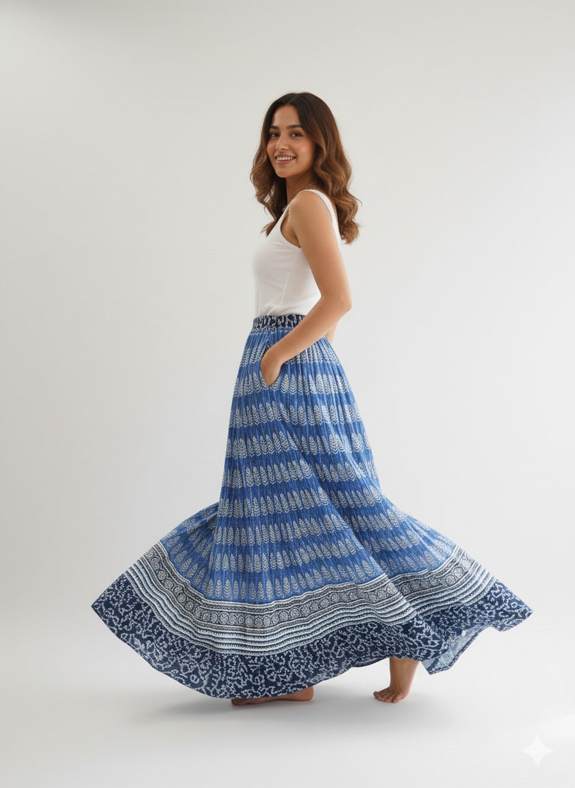 Blue Long Skirt