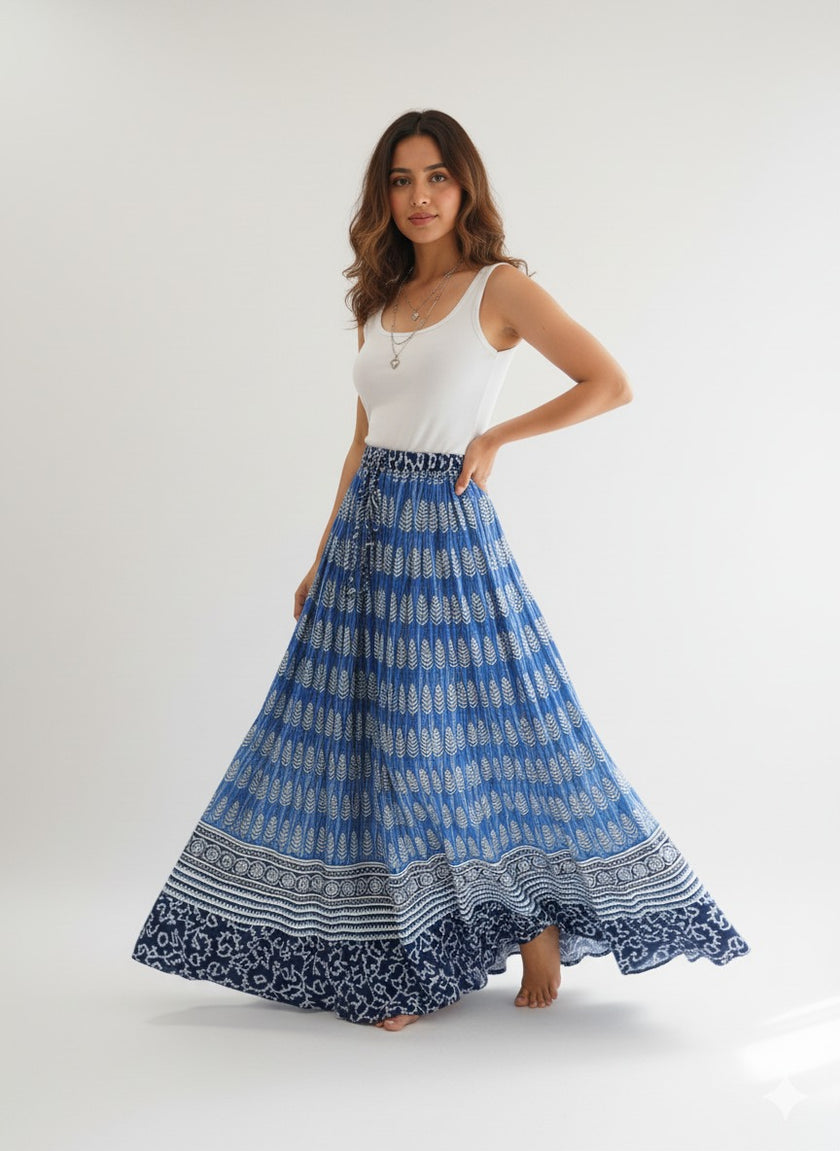 Blue Long Skirt