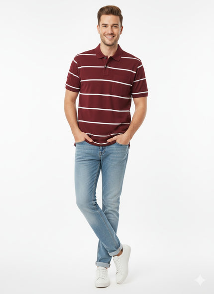 Gently Used Maroon Stripes T-shirt