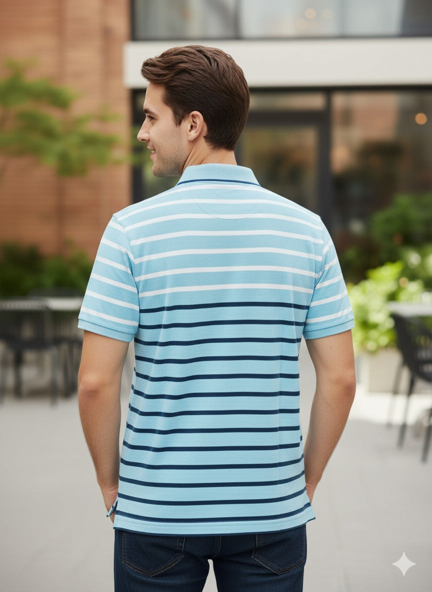 Gently Used Blue Stripes T-shirt