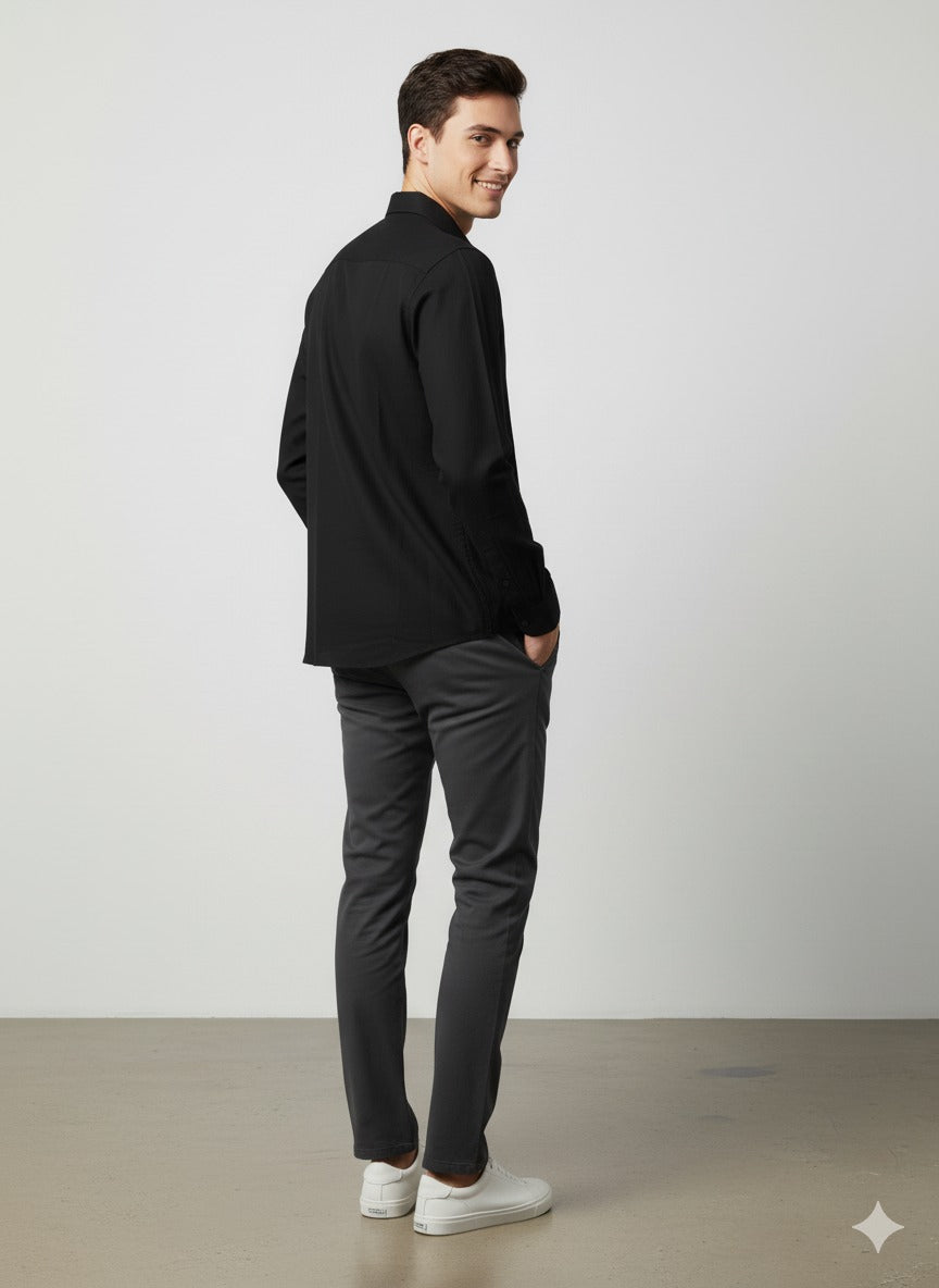 Pre-Loved Black Shirt-Arrow