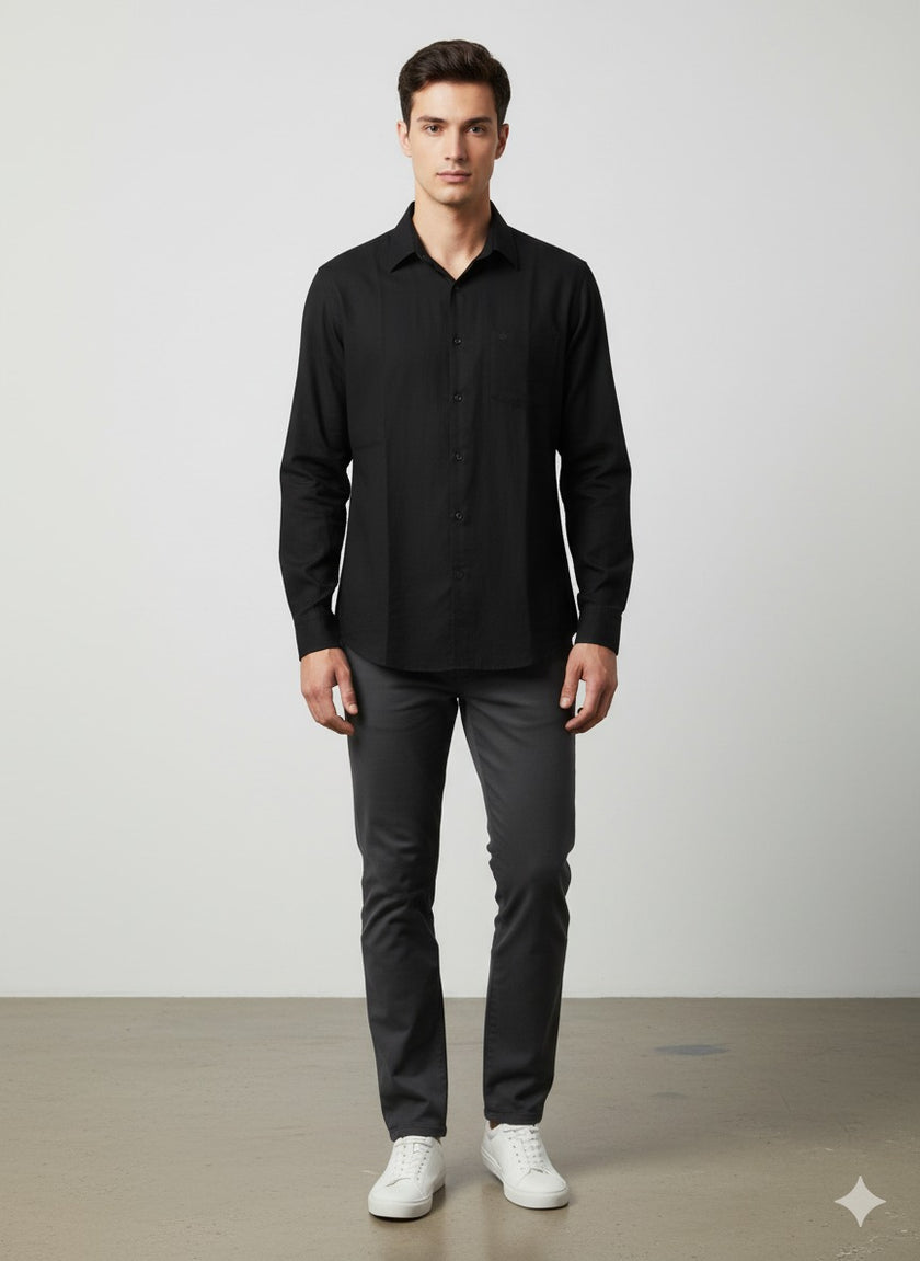 Pre-Loved Black Shirt-Arrow