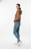 Brown Woolen Crop Hoodie