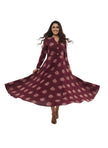 Pre-Loved Deep Burgundy Color Floor-Length Gown