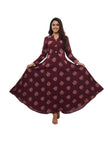 Pre-Loved Deep Burgundy Color Floor-Length Gown