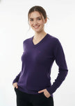 Classic Purple V-Neck Sweater