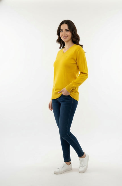 Yellow Sweater for women's