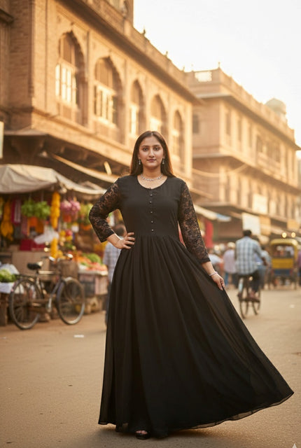 Black Long Gown