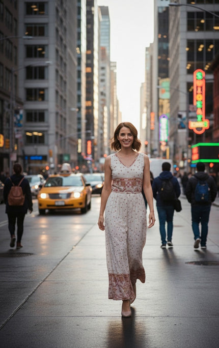 Light cream or off-white colour jumpsuit
