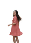 Coral mini-dress
