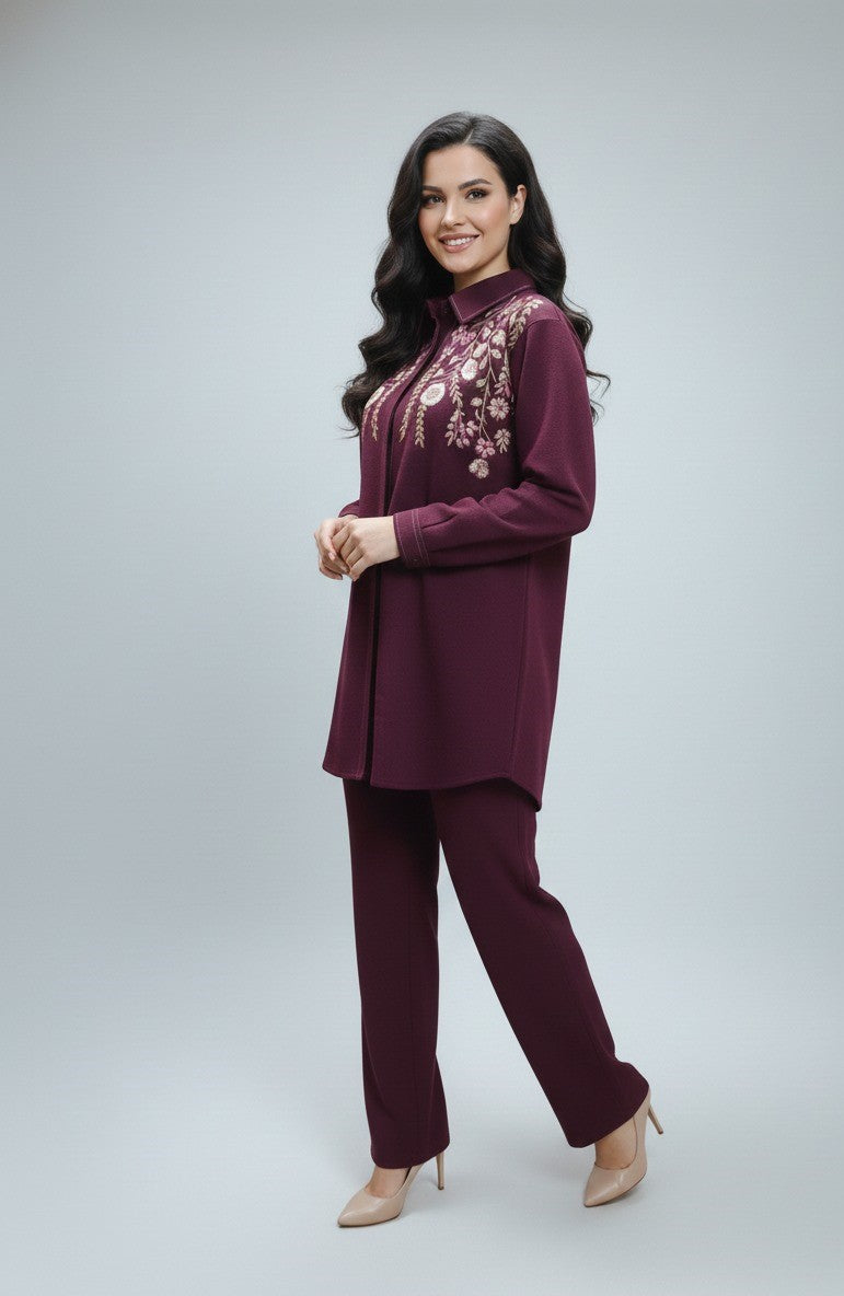Maroon Co-ord Set