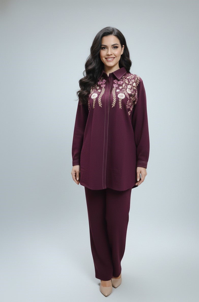 Maroon Co-ord Set