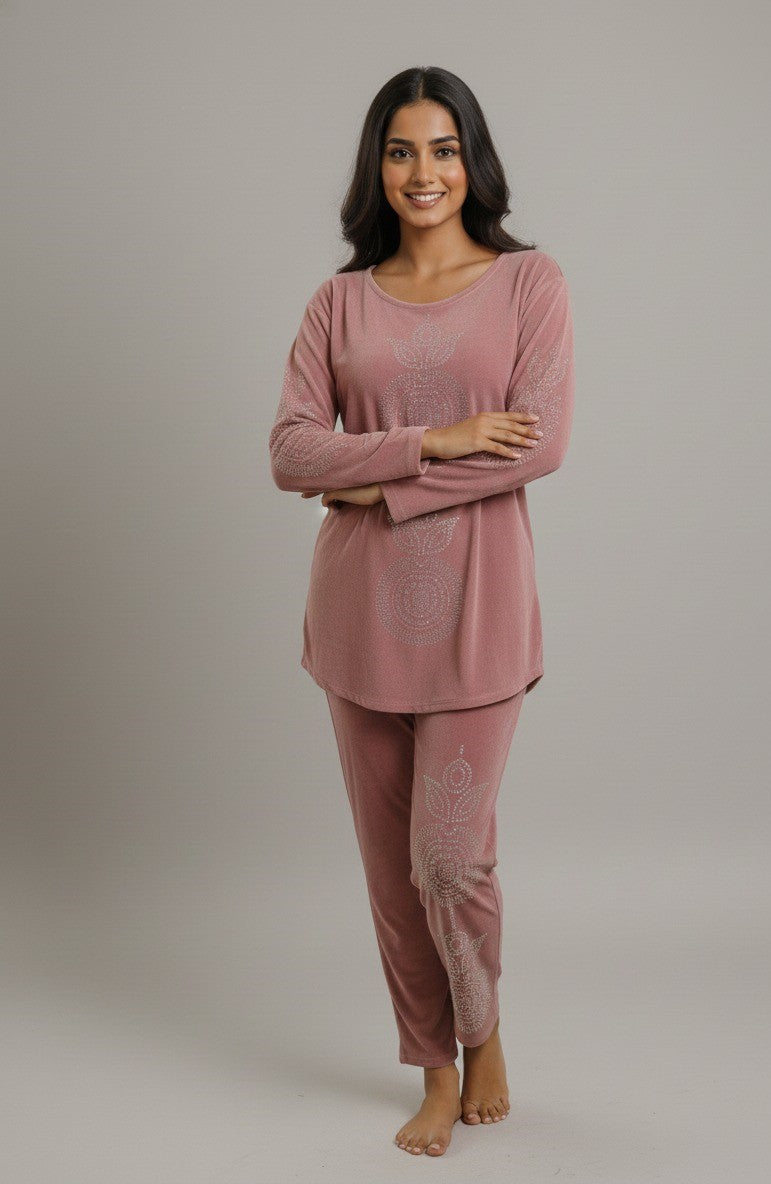 Pink Velvet Co-ord Set