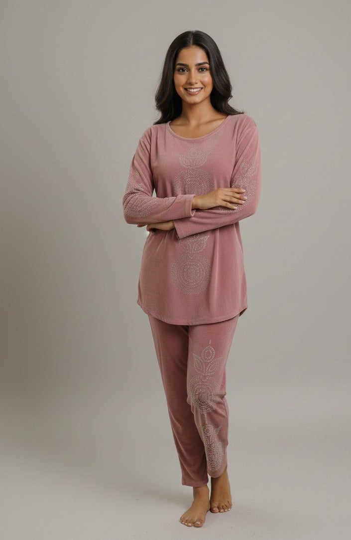 Pink Velvet Co-ord Set