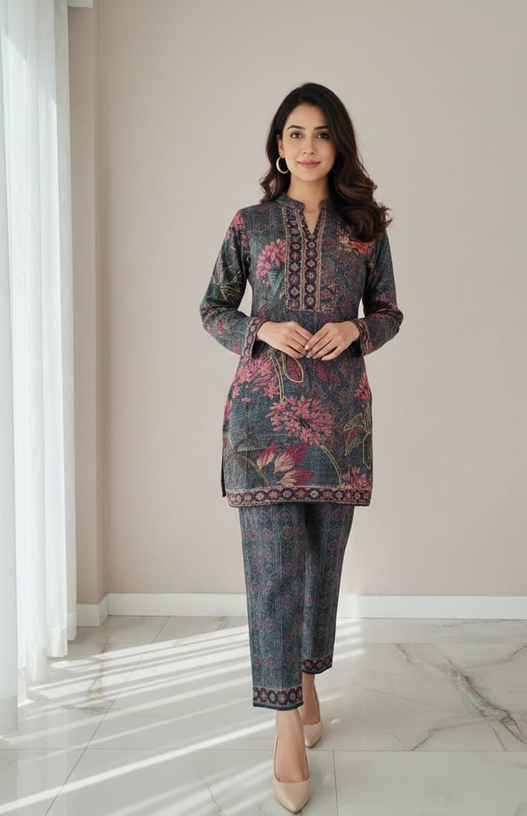 Grey Kashmiri Cord Set