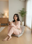 Light Pink Night Suit With Pockets