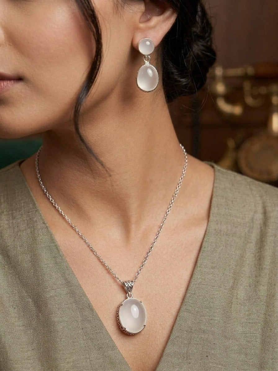 Moonstone Pendant Necklace