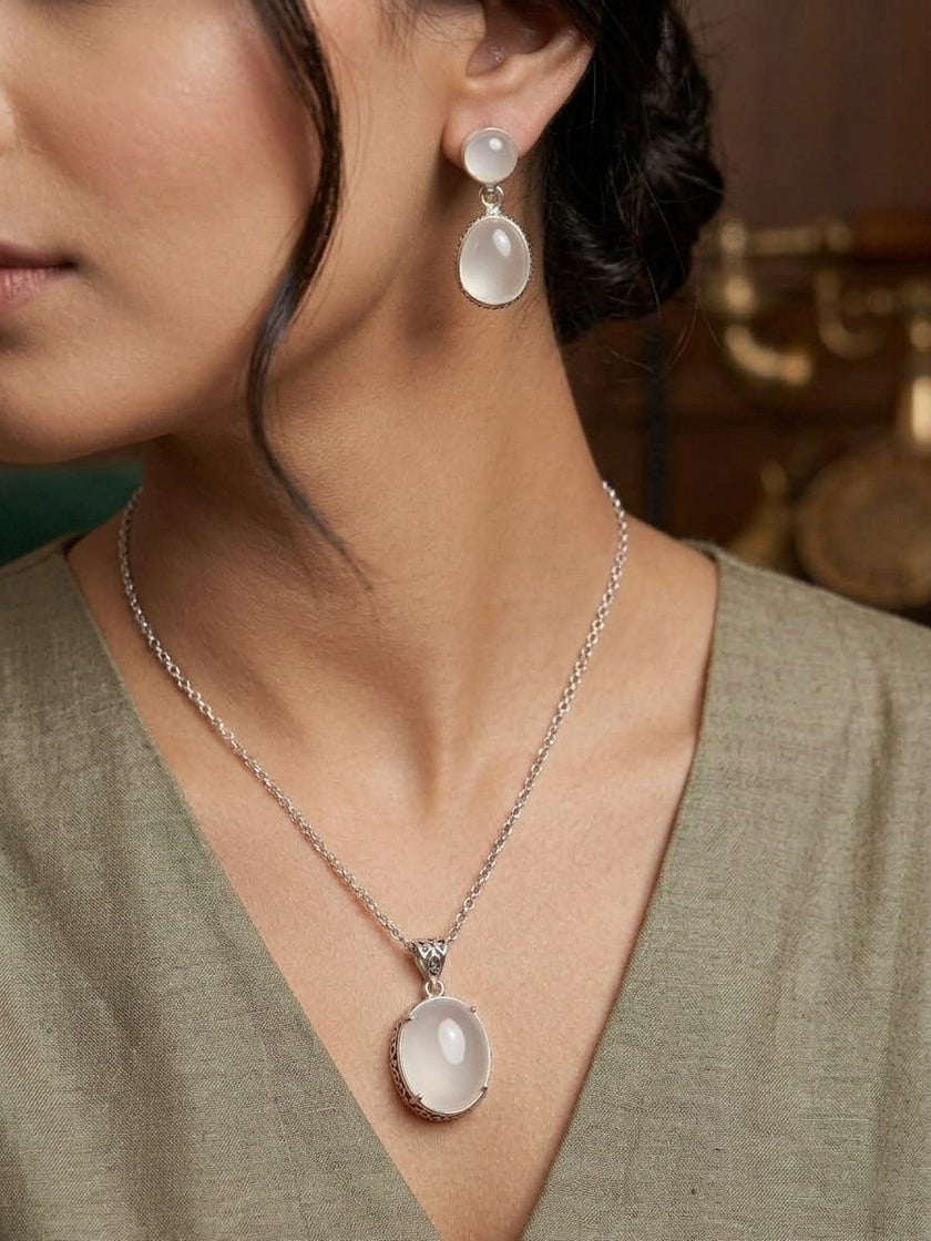 Moonstone Pendant Necklace