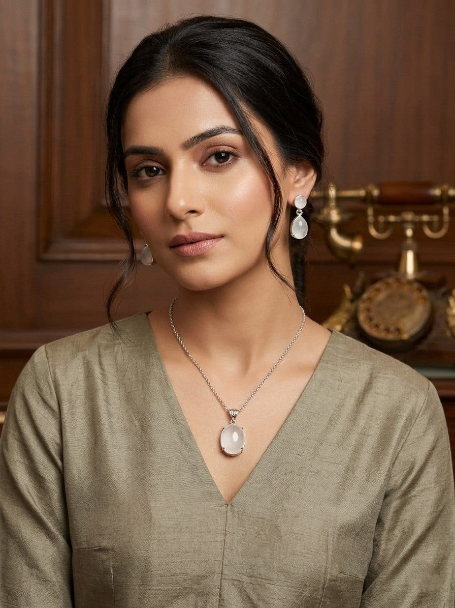Moonstone Pendant Necklace