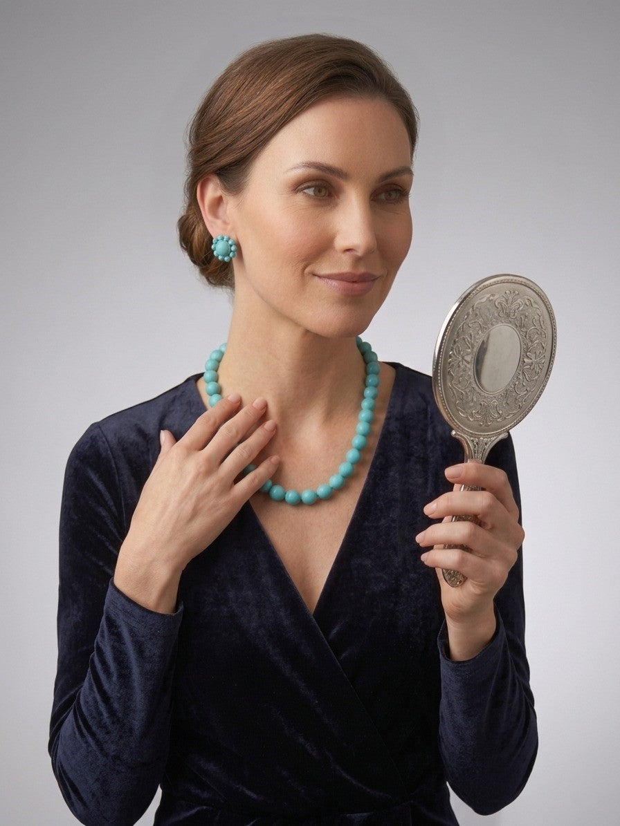 Turquoise Bead Blue Necklace