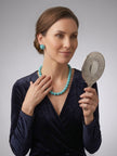 Turquoise Bead Blue Necklace