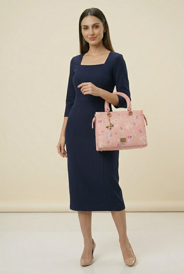 Pink Floral Handbag