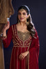 Maroon-brown Heavy Embroiderey Anarkali Designer Dupatta Suit