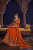 Rust-brown Heavy Embroiderey Anarkali Designer Dupatta Suit
