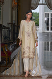 Ivory Pearl Handwork Tissue Dupatta Suit