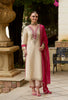 Cream With Pink-Silver Embroidery with Contrast Dupatta Suit