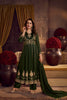 Green Embroidered Sequin Anarkali Dupatta Suit