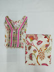 White Peacock Mirror Farshi Salwar Set