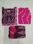 Wine Printed Dupatta Suit