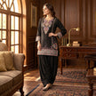 Black Premium Embroidery Farshi Salwar Co-ord Set
